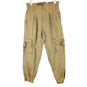 Forever 21 Cargo Pants Womens L Khaki High Rise Y2K Parachute Streetwear